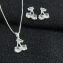 Conjunto cereja pedra cristal