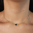 Gargantilha choker trevo borda cravejada