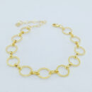 Pulseira elos circulares vazados