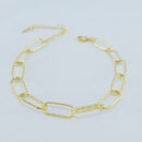 Pulseira elos retangulares fio detalhado