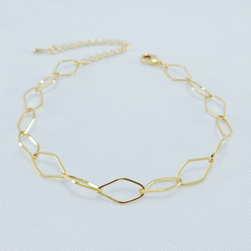 Pulseira elos formato losango