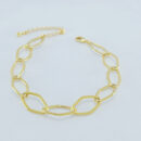 Pulseira elos vazados dourado