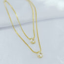 Gargantilha dupla com pontos de luz