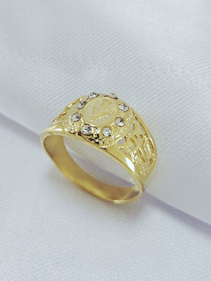 Anel de Nossa Senhora das Graças  com zircónias