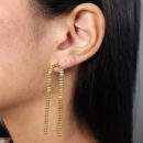 Brinco elos duplo liso