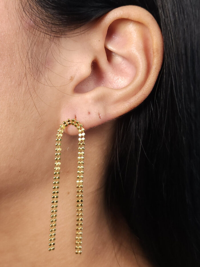 Brinco elos duplo liso