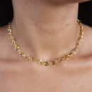 Gargantilha elos vazados entrelaçados