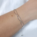 Pulseira elos vazado estilo navete