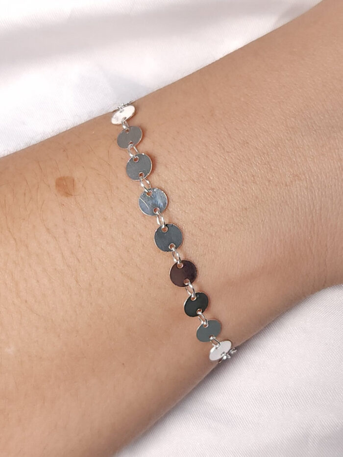 Pulseira modelo elos chapeados liso