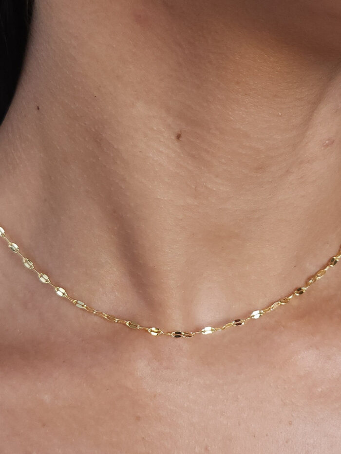 Gargantilha choker elos coffee