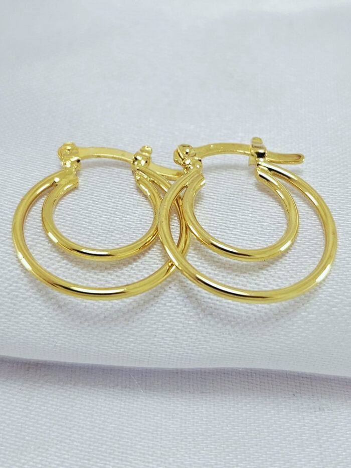 Brinco argola fio duplo