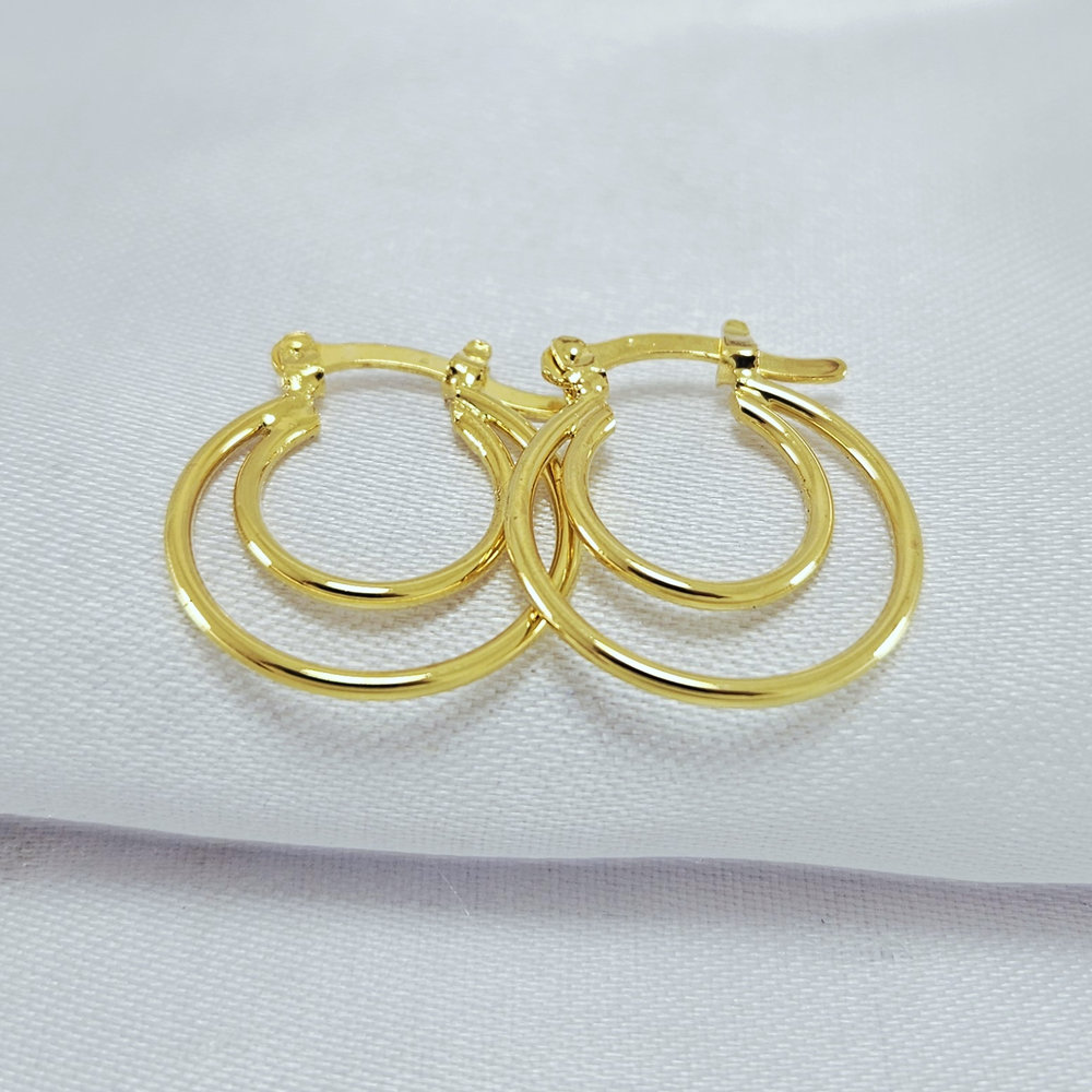 Brinco argola fio duplo