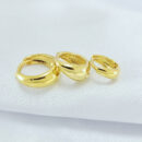 Trio de argolinha dourada