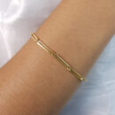 Pulseira elos retangulares longos