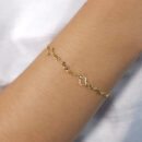 Pulseira elos trevo vazado