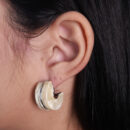 Brinco argola marmorizada