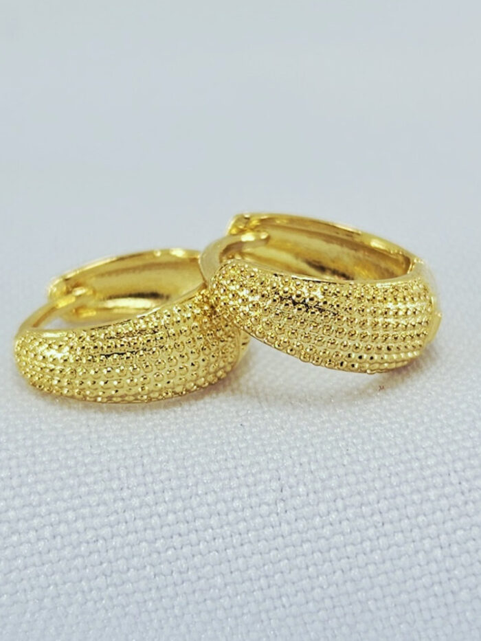 Brinco argola detalhada