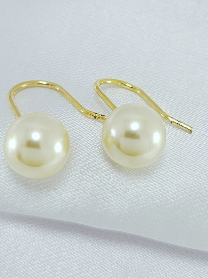 Brinco gancho com pérola