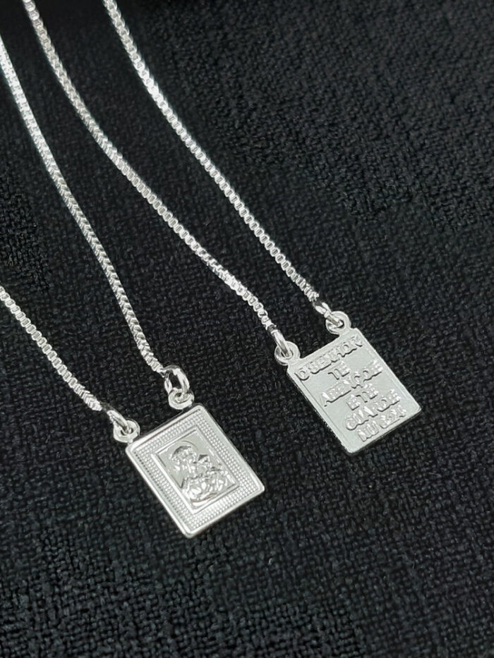 Escapulário N.S do Carmo e sagrado coração de Jesus / Placa média