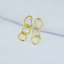 Brinco corações vazados pêndulo