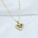 Gargantilha simbolo infinito coração cravejado