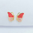 Brinco borboleta rosa