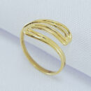 Anel modelo fios curvados