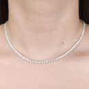 Gargantilha chocker com pedras cristal