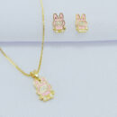 Conjunto infantil labubu rosa