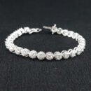 Pulseira riviera redondo cravejada