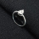 Anel gota cristal borda cravejado