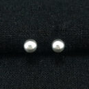 Brinco bola lisa prateada