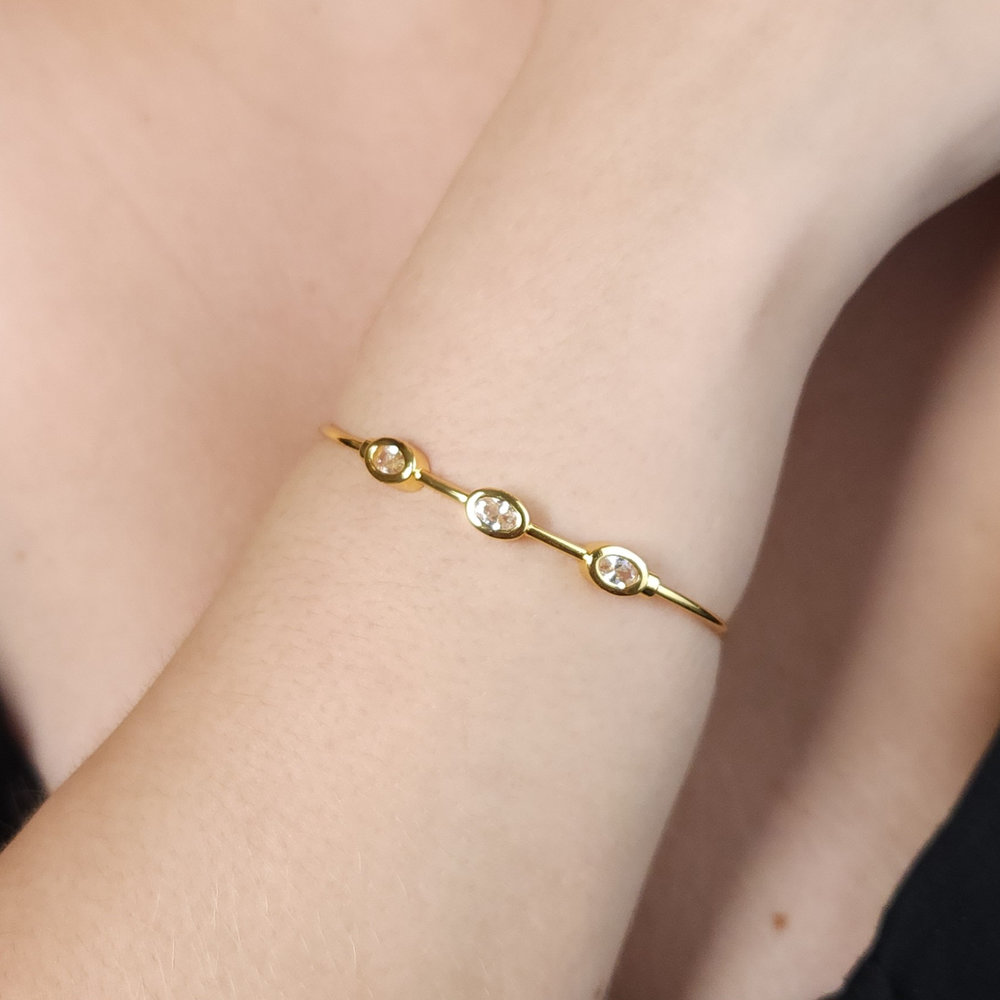 Bracelete ponto de luz ovais