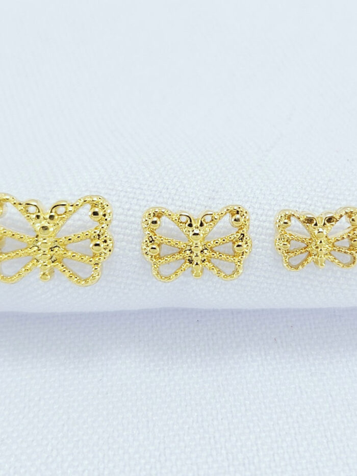 Brinco trio borboleta detalhada