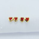 Brinco com coração duplo