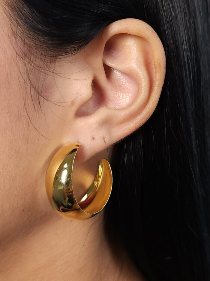 Argola base lisa boleada