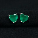 Brinco coração fosco borda vazada