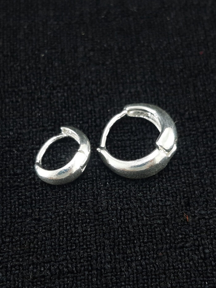 Brinco argola duplo boleado liso