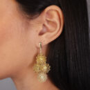 Brinco flores detalhadas vazadas