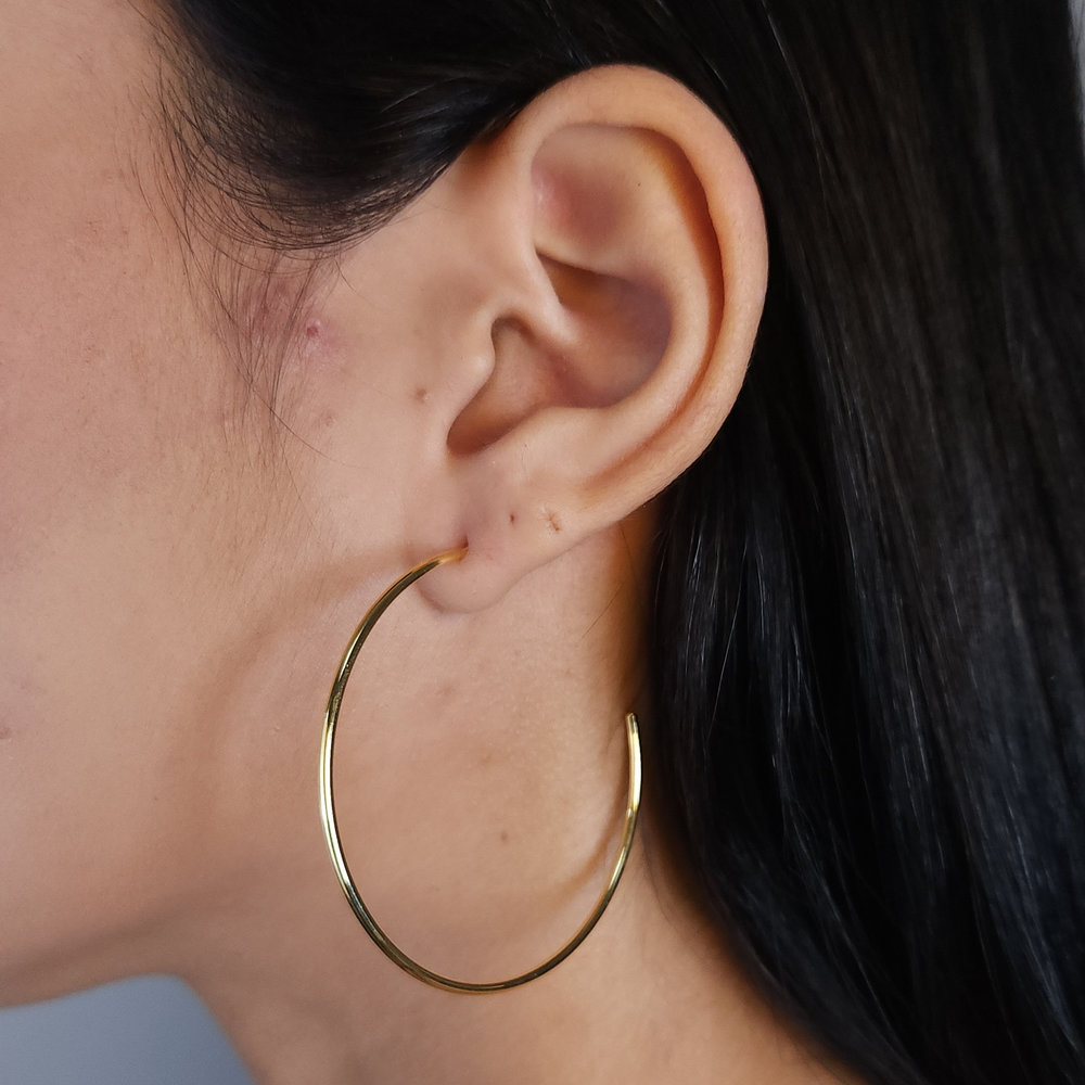 Argola aberta fio liso