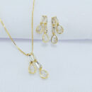 Conjunto pedra baguete detalhe gota