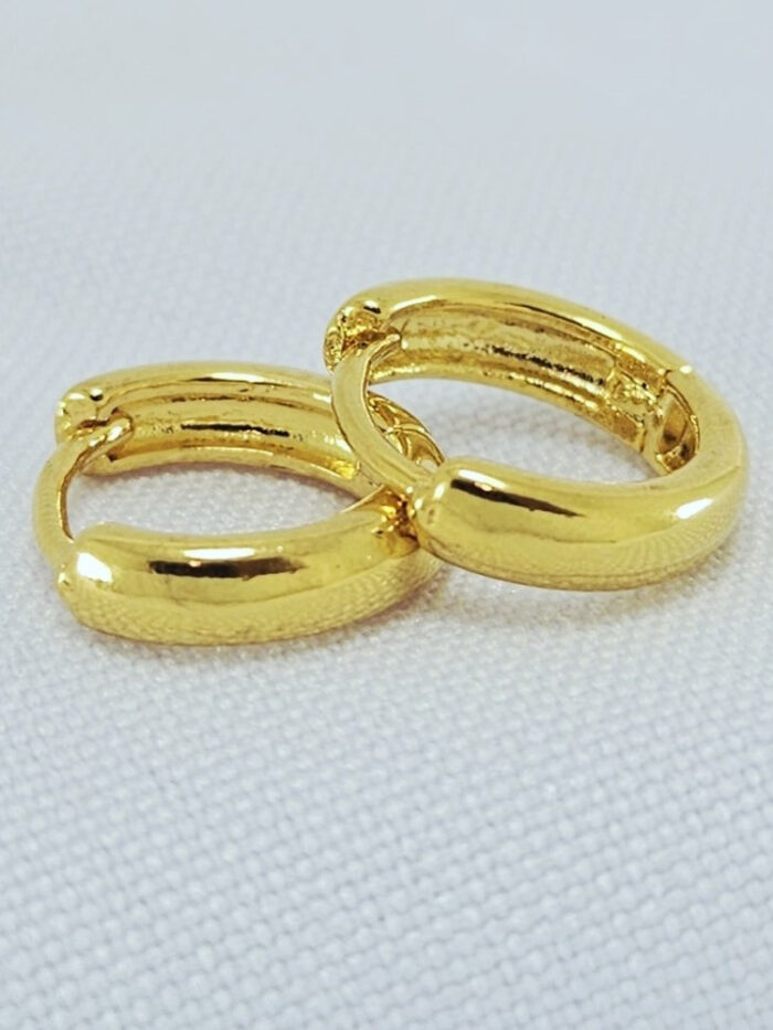 Brinco argola boleada liso