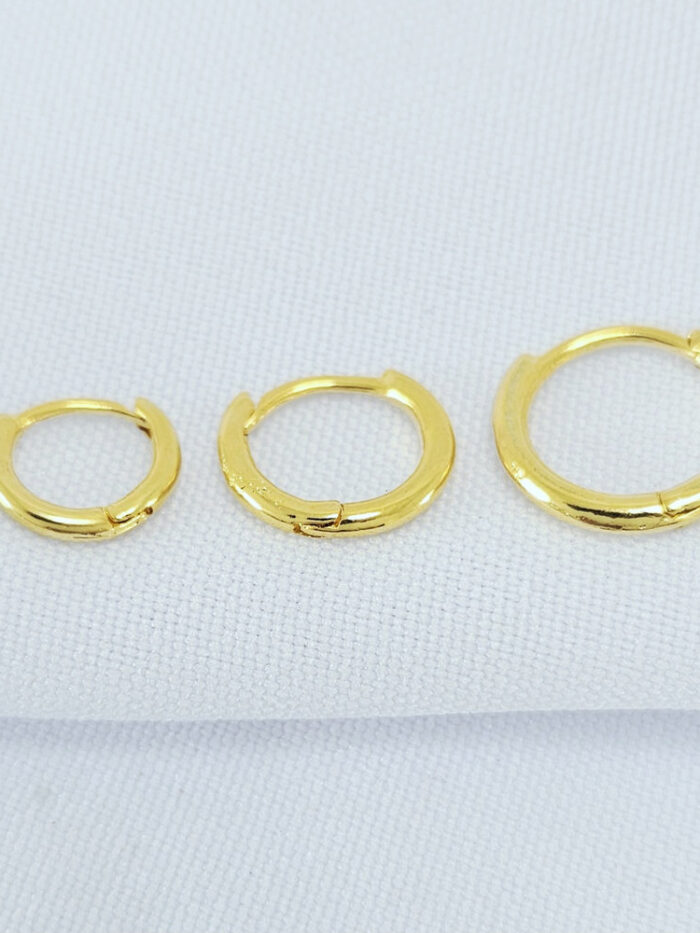 Brinco trio argola fio liso
