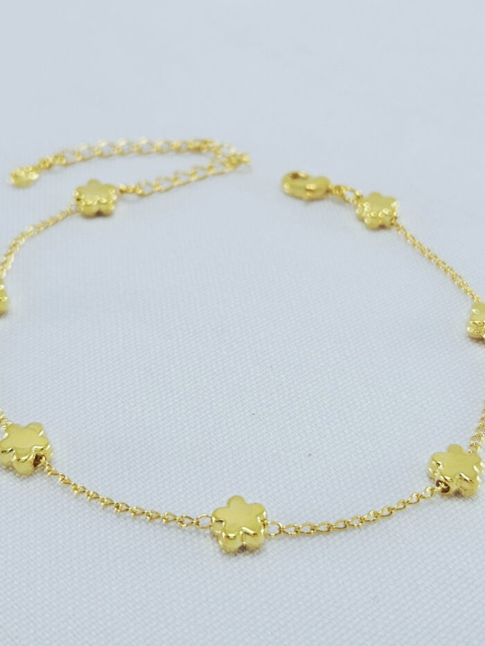 Pulseira flores boleadas lisas