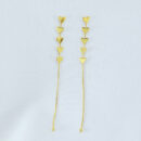 Brinco fio riviera com corações vazados