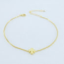 Tornozeleira veneziana com pingente trevo