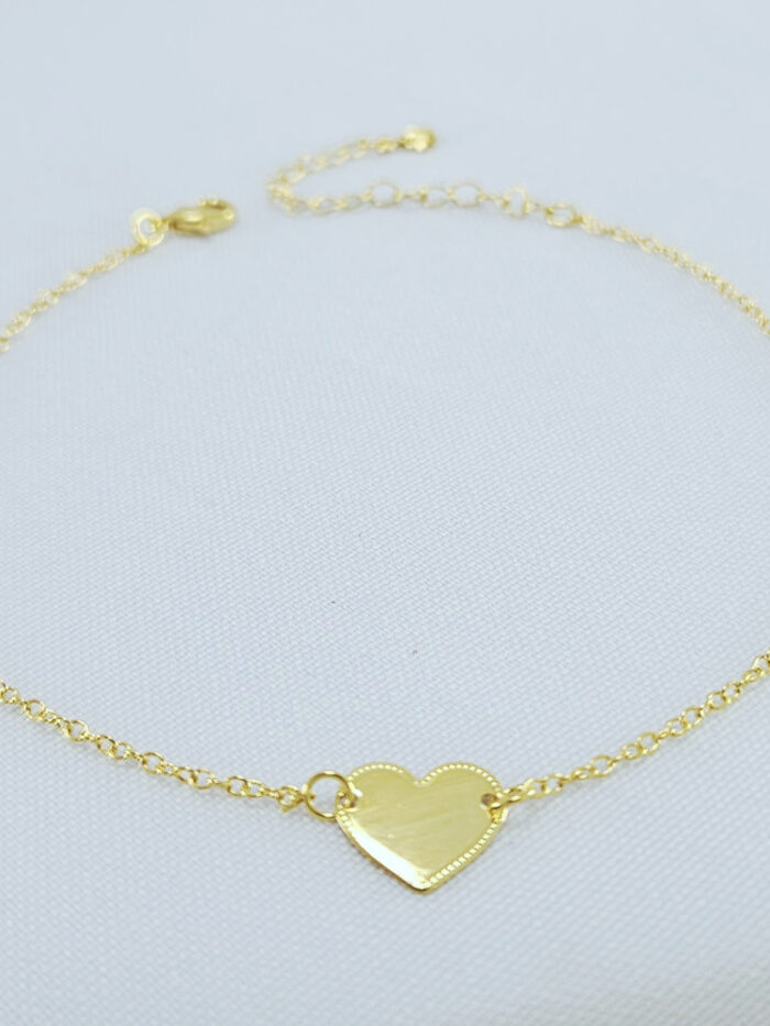 Tornozeleira com detalhe coração