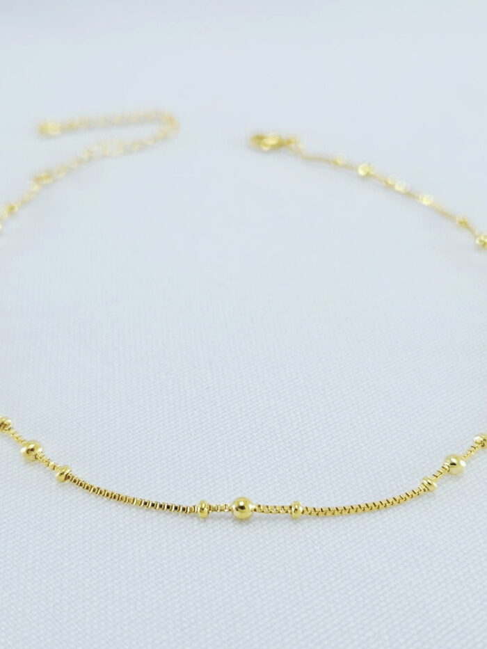 Tornozeleira veneziana com detalhe bolinhas