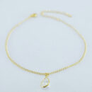 Tornozeleira modelo gota cristal