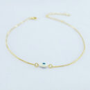 Tornozeleira corrente veneziana com olho grego